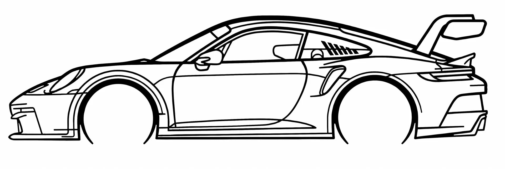 Porsche 911 gt3rs silhueta