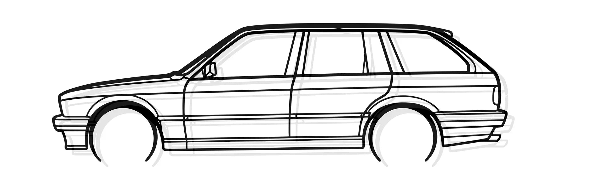 BMW E30 karavan silhueta